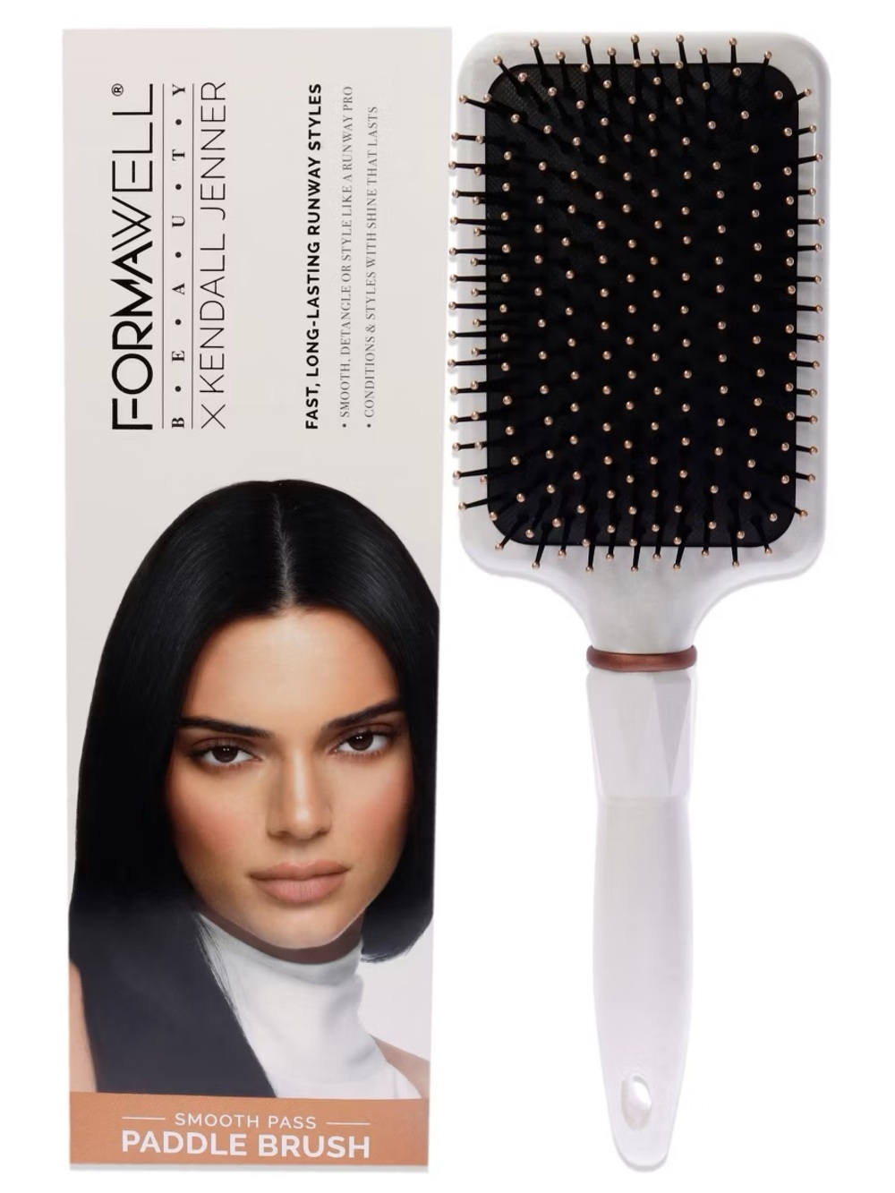 FORMAVWELL x Kendall Jenner White Paddle Hair Brush